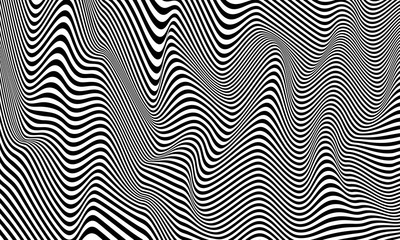Poster - Optical illusion striped wrapped background vector design.