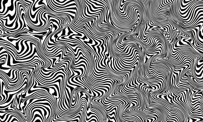 Poster - Optical illusion striped wrapped background vector design.