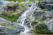 Flowing water of Mae Pool (or Mae Phun) waterfalls in Laplae district is one of the famous tourist attraction place of Uttaradit the northern province of Thailand.