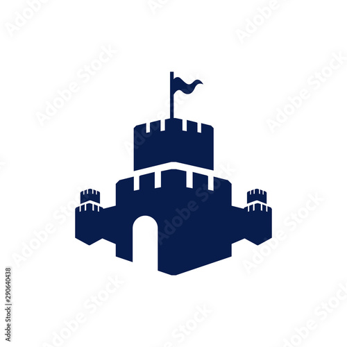 Fotomural Creative Castle fortress logo vector design icon template