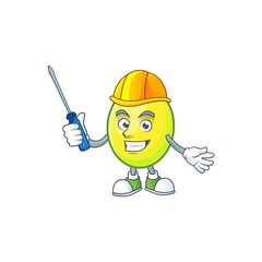 Sticker - Automotive gomortega fruit cartoon character mascot style.