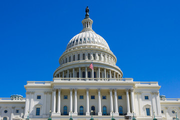 Wall Mural - The U.S. Capitol Building, home of Congress, facing west at the eastern end of the National Mall in Washington, D.C. 