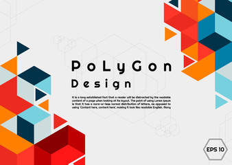 Wall Mural - polygon background modern design hexagon style colorful with space for your text