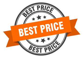 best price label. best price orange band sign. best price