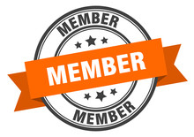 Member Label. Member Orange Band Sign. Member
