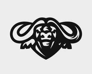 Poster - Buffalo head logo. Bull emblem design editable for your business. Vector illustration.