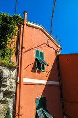 Wall Mural - Historic architecture of Cinque Terre on a sunny day