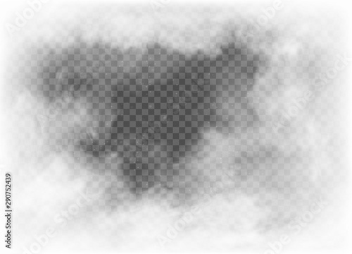 Fotomural fog and smoke isolated on transparent background
