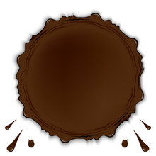 Chocolate Or Coffee Cream Stain Drop. Toffee, Caramelization Sugar. 3d Realistic Dripping Set.