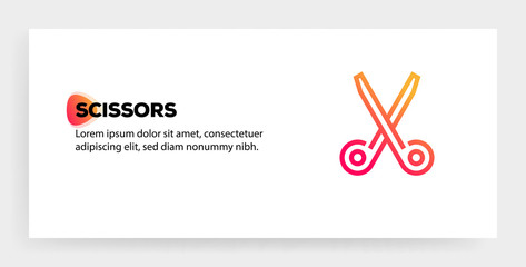 Wall Mural - SCISSORS ICON CONCEPT