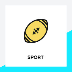 Poster - SPORT LINE ICON SET