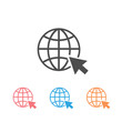 Go to web icon set symbol