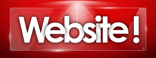Wall Mural - website word in transparent glass shapes