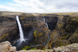 Fototapeta Tęcza - Haifoss Waterfall in Iceland