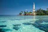 Fototapeta Góry - Lighthouse and beautiful beach landscape in Sri Lanka