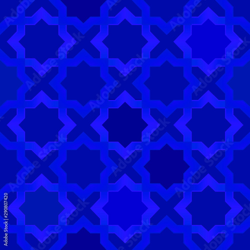 Seamless geomatric arabic background with star shape.