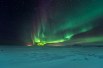 Wall Mural - Northern lights aurora borealis