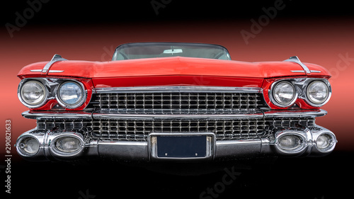  Fototapeta Kuba   widok-z-przodu-amerykanskiego-samochodu-retro