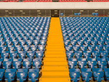 Rows Of Spectator Seats At A Football Stadium