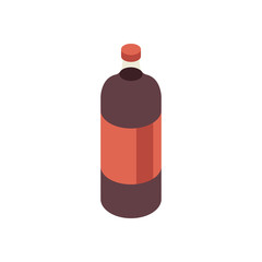 Wall Mural - Bottle of Soda, Water isometric icon