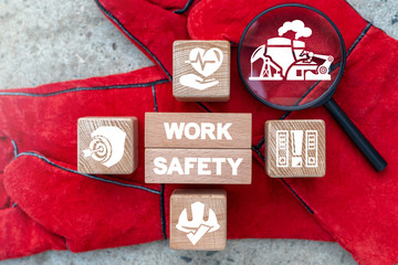 Wall Mural - Work Safety Construction Industry concept.