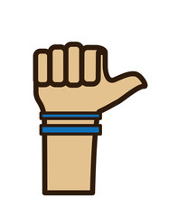 Sticker - hand human like isolated icon vector illustration