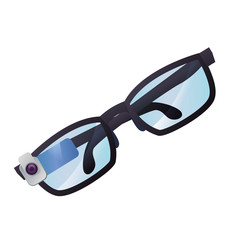 Canvas Print - optical eyeglasses with camera vector illustration