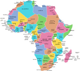 Wall Mural - map of Africa