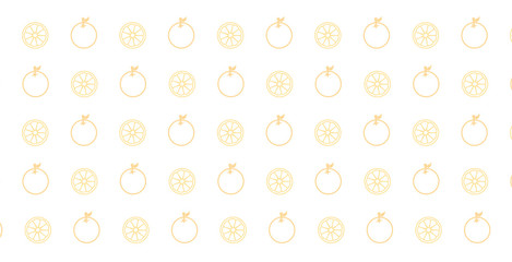 Orange fruit pattern background image, isolated on orange background	