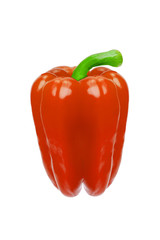 Poster - red bell pepper isolated on a white