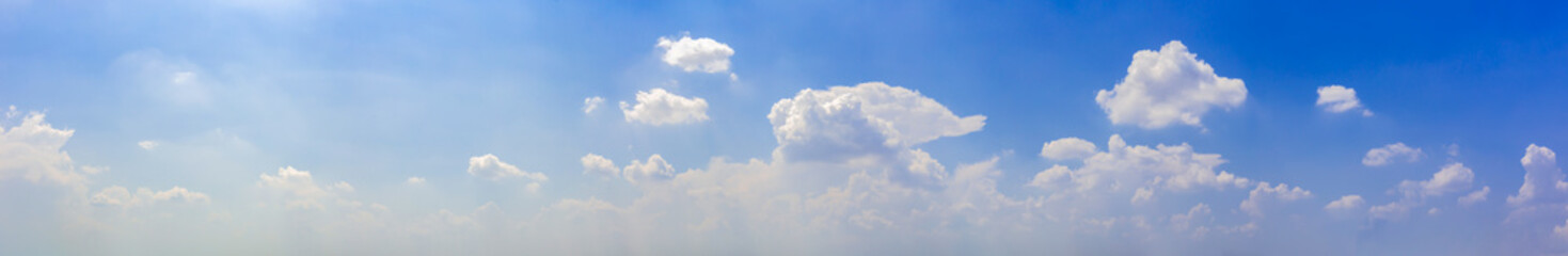 Wall Mural - Blue sky with tiny clouds. Panorama