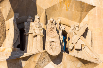 Wall Mural - Facade of Sangrada Familia church, Barcelona, Spain.