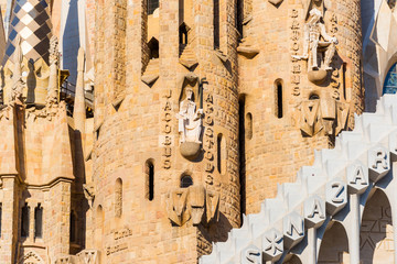 Wall Mural - Facade of Sangrada Familia church, Barcelona, Spain.