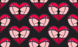 ©  Shamanska Kate - seamless pattern heart with butt in underwear and stockings,
