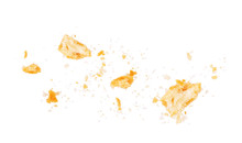 Scattered Crumbs Isolated On White Background