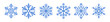 Set of blue Snowflakes icons. Snowflakes template. Snowflake winter. Snowflakes icons. Snowflake vector icon