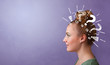 © ra2 studio - Head with white question marks, and copy space