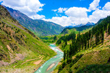 Fototapeta Morze - The Pakistani lakes mountain landscape & waterfall.