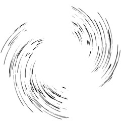 Poster - Detailed twirl, spiral element. Whirlpool, whirligig effect. Circular, rotating burst lines. Whirl radial spokes. Coil, twirl abstract shape