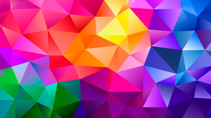 Color Blend Rainbow Trendy Low Poly BG Design