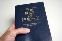 Person Holding The Book Of Mormon