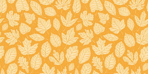 leaf fall leaves seamless background. autumn concept. vector illustration