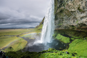  Seljalandsfoss waterfall in Iceland in Summer