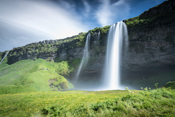 Wall Mural - Seljalandsfoss waterfall in Iceland in Summer