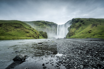 Wall Mural - Skogafoss waterfall in Winter, Iceland