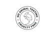 no animal testing logo or cruelty free logo with rabbit as symbol