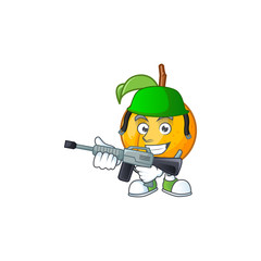 Sticker - Army seeds nutmeg with cartoon character style