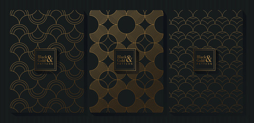 Black and Gold Pattern Background