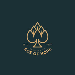 Wall Mural - Ace of hops logo