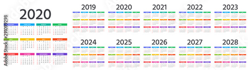 Calendar 2020 2019 2021 2022 2023 2024 2025 2026 2027 Years 0683